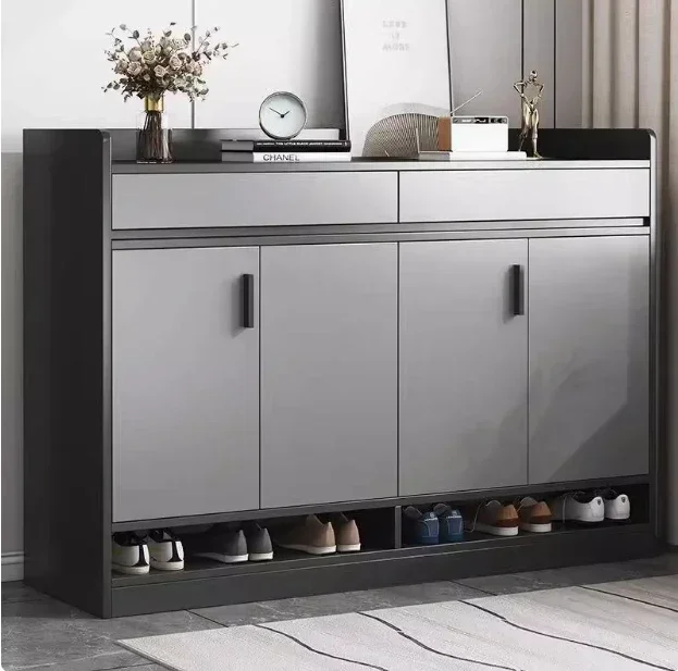 Shoe Cabinet Home Doorway Household Entrance Cabinet Integrated Wall-Mounted Economical Large Capacity Storage Shoe Rack