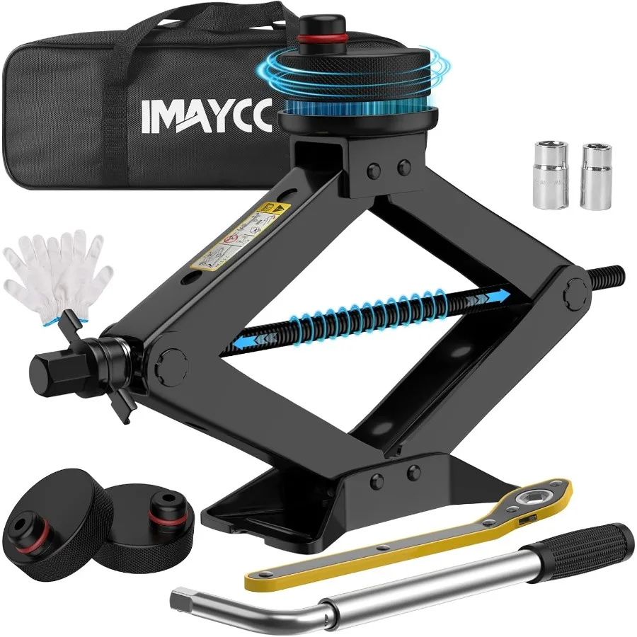 

Car Jack kit for Mustang Mach-E 2021-2025 2.5 Ton Scissor Lift Jack for Mustang Mach-E with Rubber Pad Portable Tire Changing