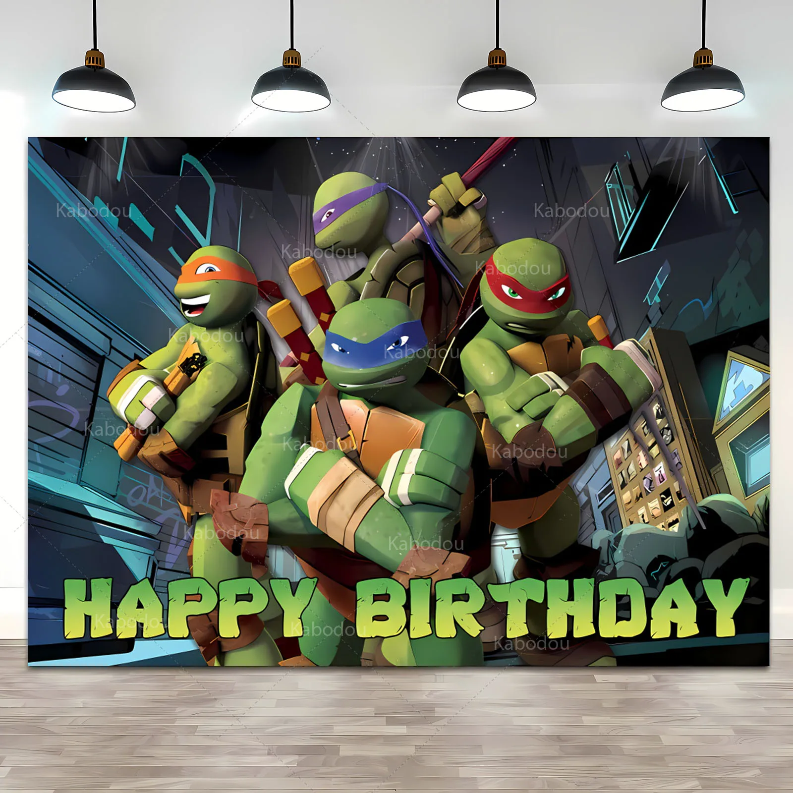 Teenage Mutant Ninja Turtles Party Backdrop Children Boy Birthday  Photograph Background Decoration Tortoise Hero Photo Banner