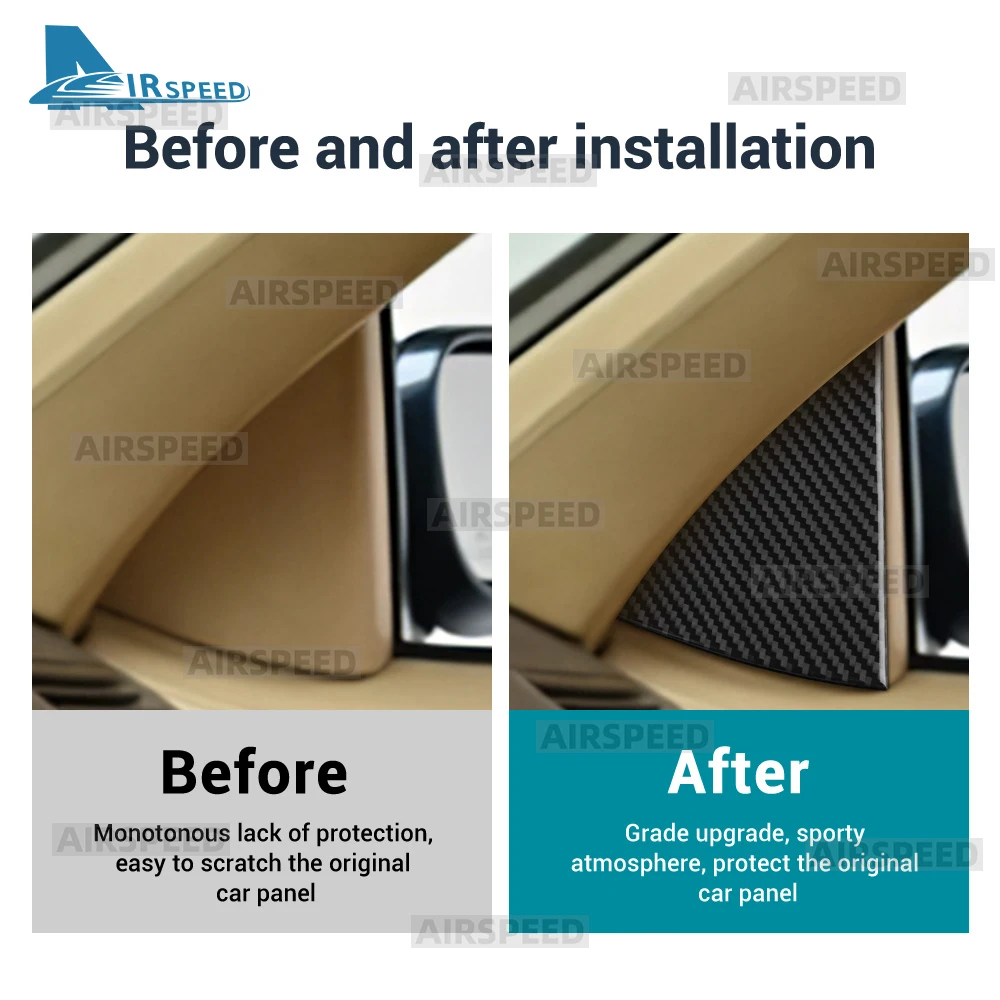 Real Soft Carbon Fiber Sticker For Mercedes Benz SL R129 1990-1994 1995 1996 1997 1998 1999 2000 2001 2002 Car A-Pillar Trim