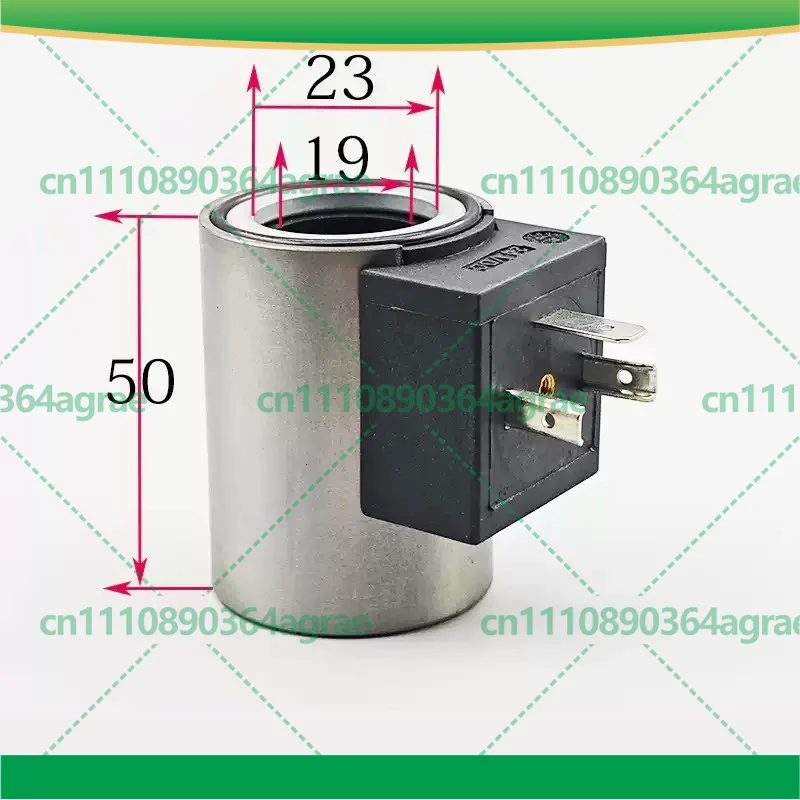 All‑Copper Solenoid Valve Coil Inner Hole 19 Outer Ring 23 Height 50 OD37 DC12V DC24V 770‑212 770‑224 Power Tools Accessory