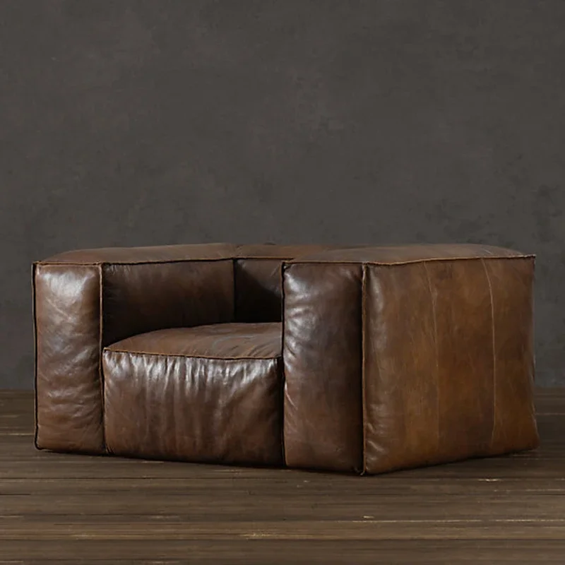 Vintage Leather Sofa Luxury Recliner Minimalist Sex Couch Adult Living Room Sofas Makeup Unusual Modern Muebles Trendy Furniture