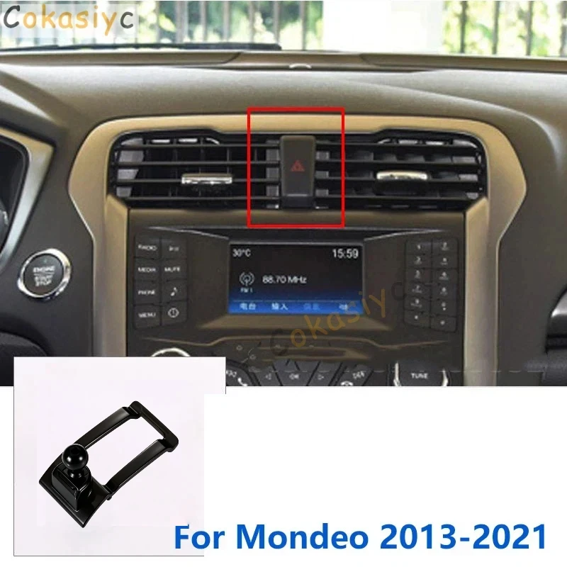 For Ford Mondeo MK5 MK4 Car Phone Holder GPS Supporting Fixed Bracket Air Outlet Base Accessories 2007-2022 17mm Special Mounts - view 2