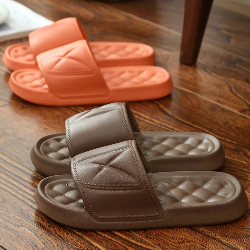Women Thick Platform Slippers Non-slip EVA Cloud Slides Home Bathroom Soft Sole Indoor Sandals Summer Couple Anti-slip Man Shoes