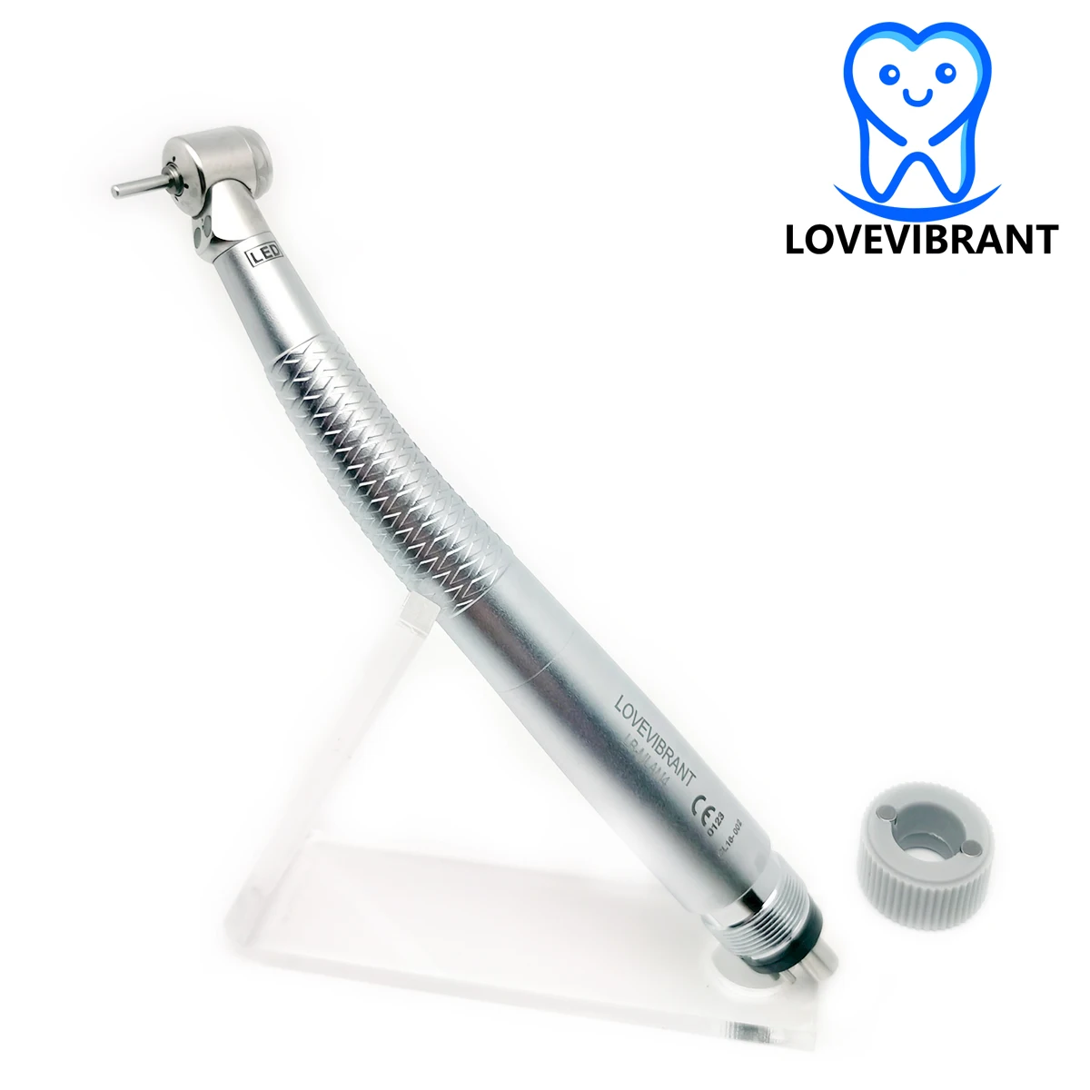 

LED Dental High Speed Handpiece Air Turbine Rotor Ceramic Bearing Handpiece With LED Light Push Button Standard Head 8 Hole