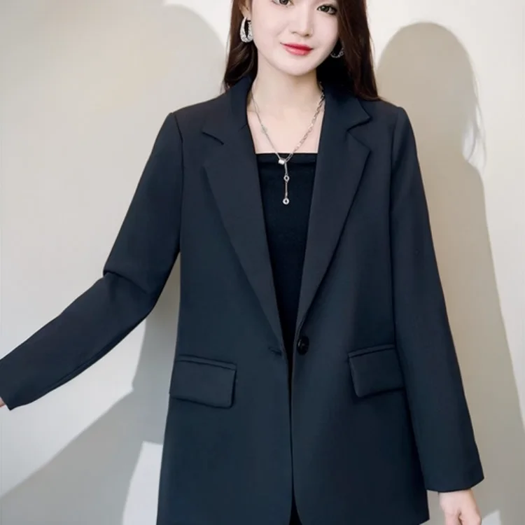 

Blazers Womans Coat Womens Embroidered Gabardine Long Business French Welt Pocket Straight Cut Double Button Line Breathable Ins