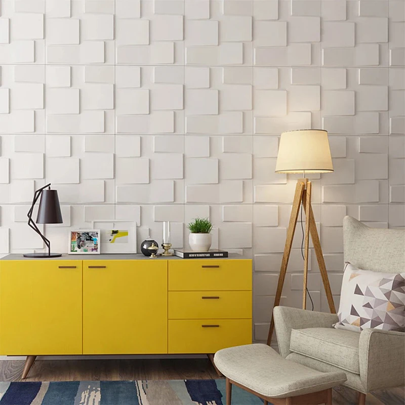 Panel de pared 3D decorativo de 30cm, diseño de diamante ondulado, azulejo de plástico no autoadhesivo, pegatina de pared 3D, papel de pared para sala de estar y baño