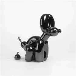Modern Nordic Poop Balloon Dog Sculpture Resin Animal Statue Home Decor Living Room Decoration Sculptures and Figurines Crafts