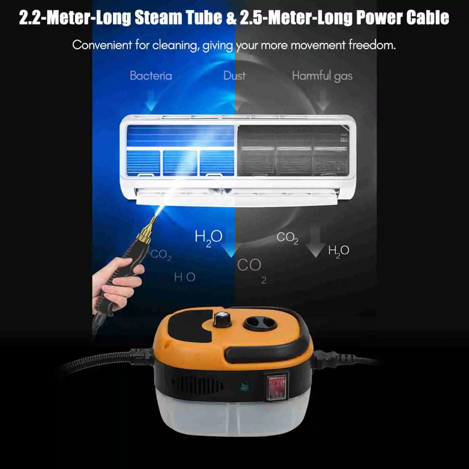 150W Steam Cleaner Portable High Temperature High Pressure Handheld Steam Cleaning Machine for Home Commercial Office Use