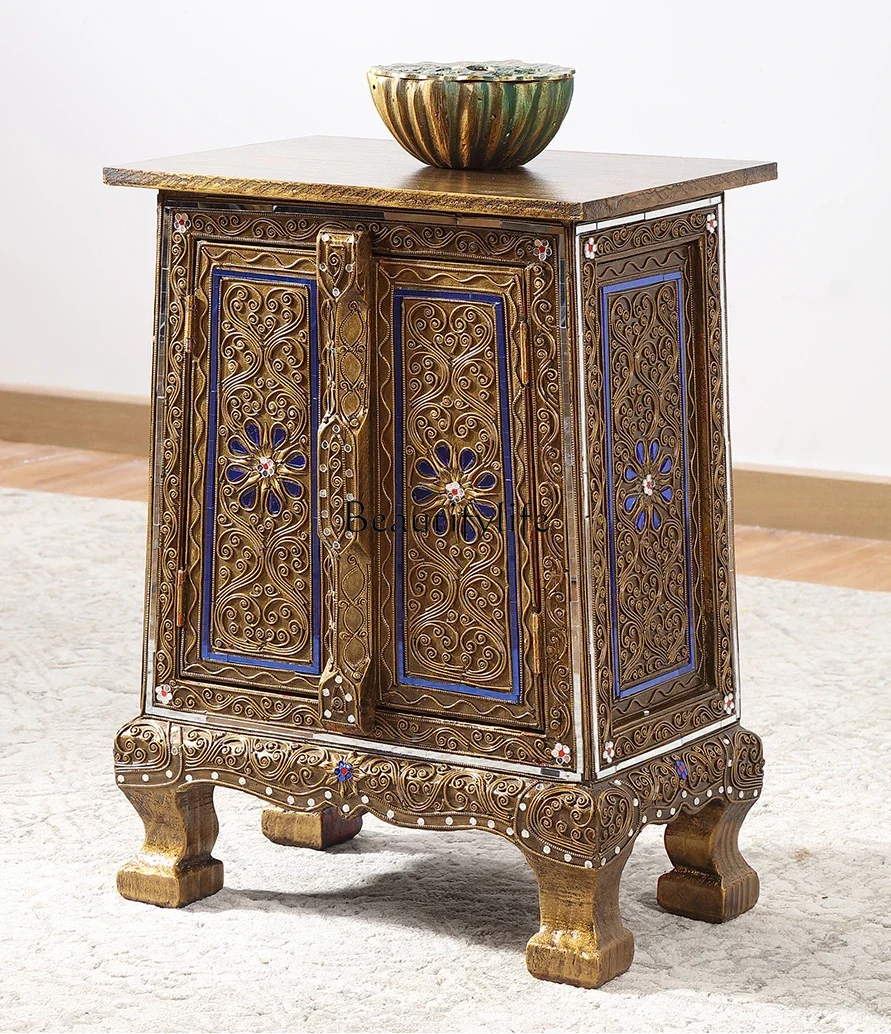 

pg46Solid Wood Bedside Southeast Asian Style Bedside Cabinet Small Furniture Storage Cabinet