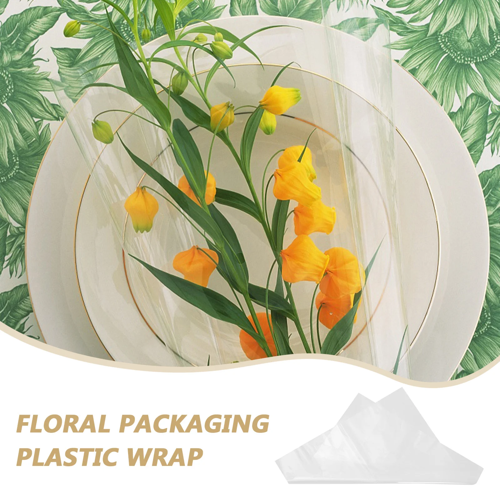 100 Buah Kertas Pembungkus Tahan Air Bening 45Cm untuk Bunga Film Plastik Transparan untuk Kemasan Buket Hadiah DIY Bunga