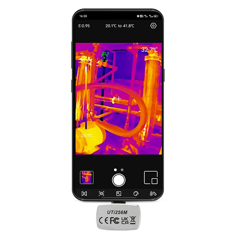 UNI-T Type-C IR Infrared Imaging UTi256M UTi260M Thermal Camera 256x192 Mobile Phone PCB Circuit HVAC Motor Heat Loss Inspecti