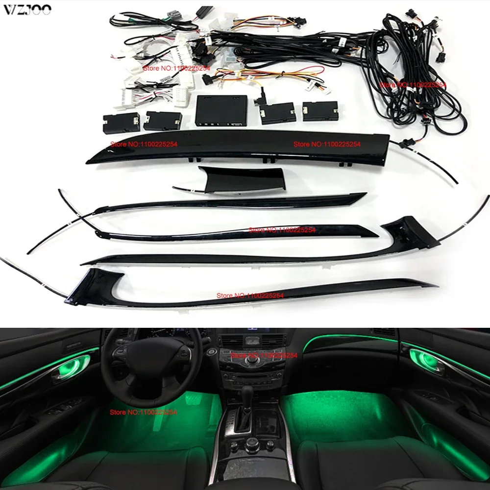 For Infiniti Q70 ML35 ML25 ambient lamp lights Steering wheel control 64 colors LED Atmosphere Advanced Light Decoration lamp