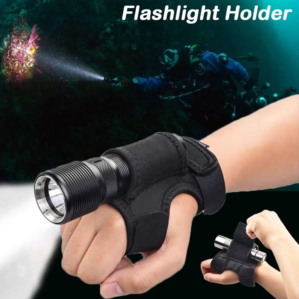 

Diving Flashlight Holster Glare Flashlight Cloth Cover Snorkeling Underwater Lighting Accessories Hand Back Cover Riding Camping