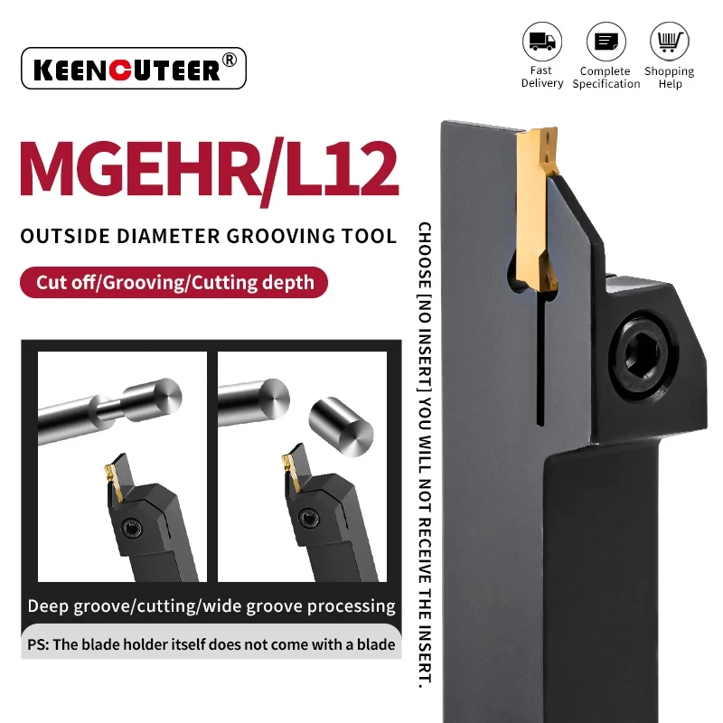 MGEHR/L MGEHR1212-1.5 MGEHR1212-2 MGEHR1212-3 MGEHR1212-3 Portautensili per scanalatura esterna 10 PZ MGMN Utensile per tornitura con inserto scanalato in metallo duro tornio utensile di tornitura portautensili tornio