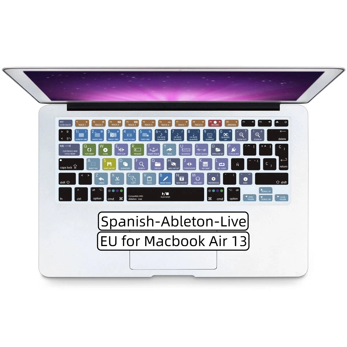 Spanish Shortcut Keyboard Cover EU Layout for MacBook Air 13 A1466 A1369 13 15 A1278 A1425 A1502 A1286 Pro 17 Pro A1297
