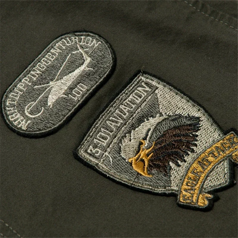 Motorcycle Tactics Jackets Men Autumn Spring Bomber Cotton Coat Embroidery Airplane Pilot Cargo Jacket Male Jaqueta Outdoor - Image 5