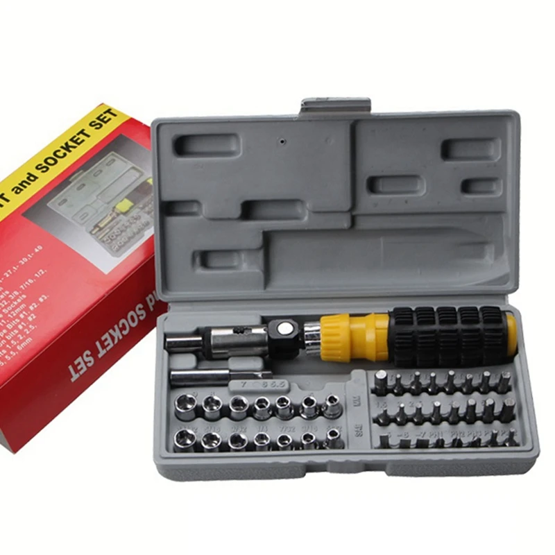41-Piece Multifunctional Screwdriver Set Tool Screwdriver Socket Wrench Combination Socket Wrench Easy Install Easy To Use