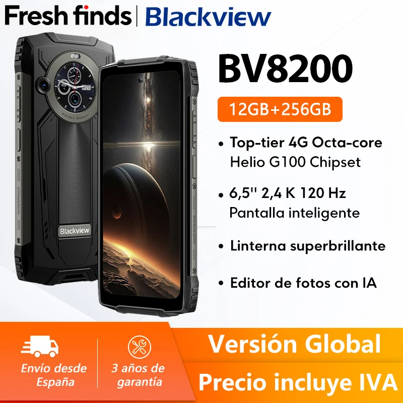 New global version Blackview BV8200 5G Rugged Phone 6.5 2.4K 120Hz dual screen 12GB 256GB 50MP 8800mAh 45W camera