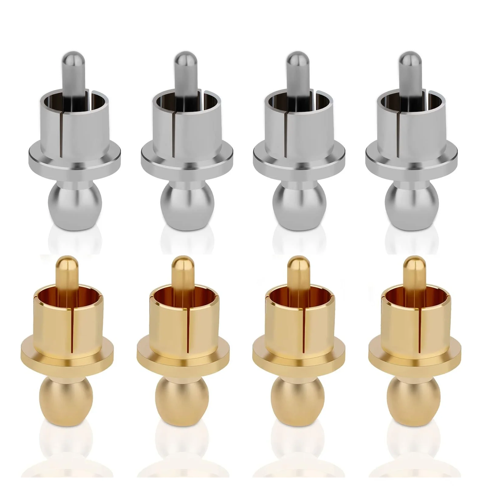 RCA Dust Caps 8Pcs Shorting Plugs Audio RCA Male Plugs Shileding Caps Detachable Center Pin Noise Stopper Dust Proof Protectors