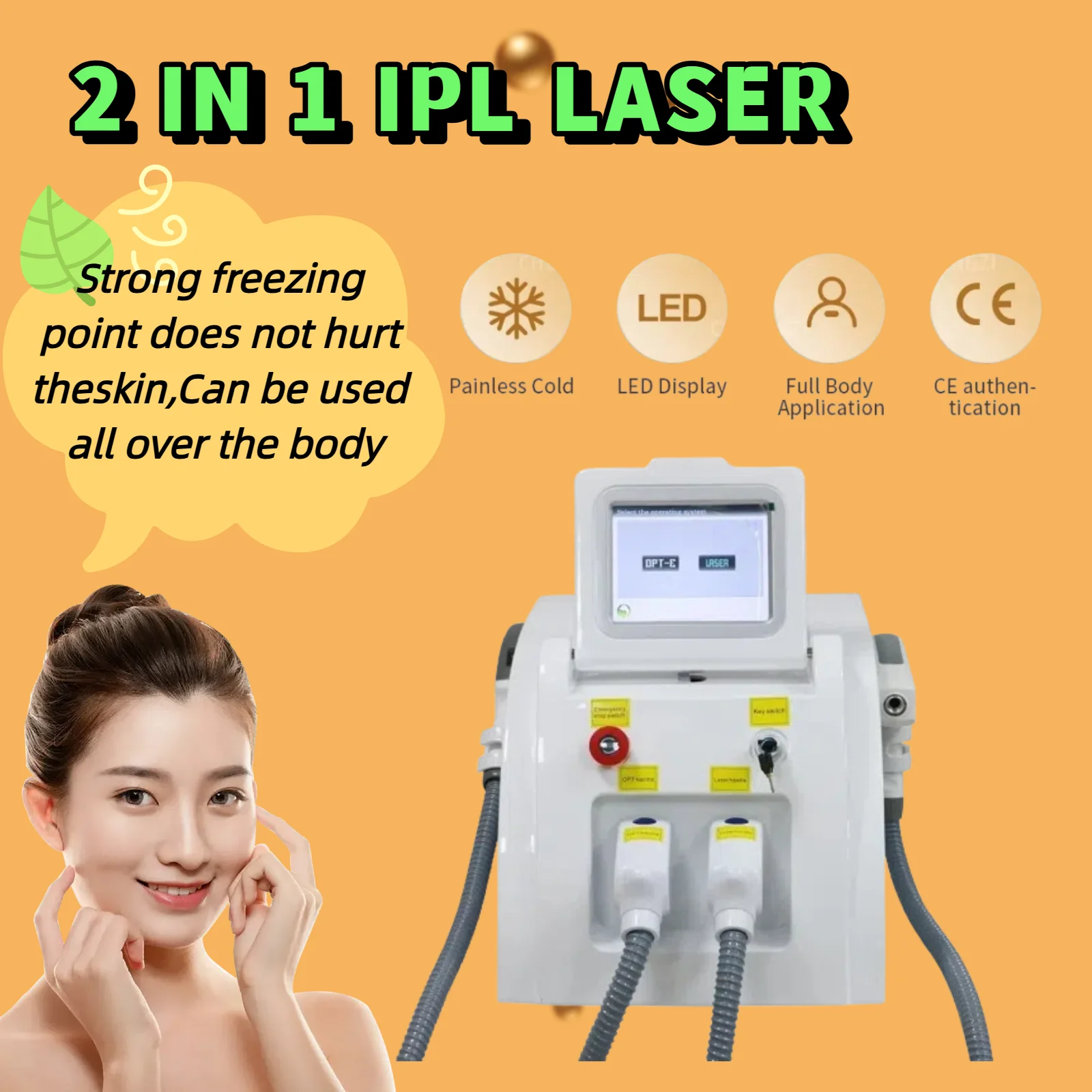 

2025 Portable Laser 2 In 1 Nd Yag Tattoo Removal Machine IPL OPT L-aser Hair Removal Machine ND YAG Tattoo Removal Hair Laser