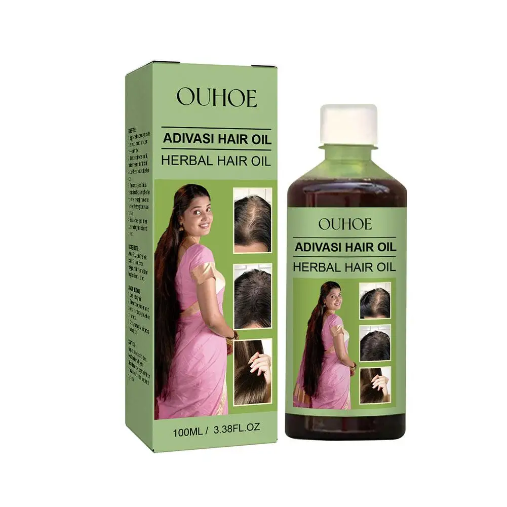 Óleo Herbal para Cabelo, Óleo de Gengibre, Perda de Espessamento Rápido, Óleos Capilares, Produtos Indianos, W1I2, 1PC, 100ml