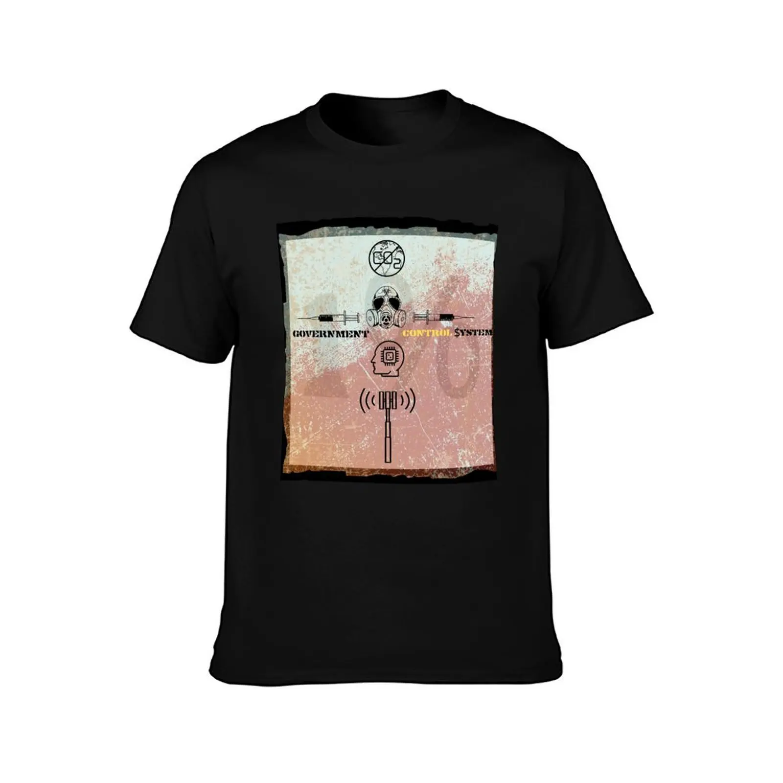 Conspiracy Anti-Establishment Cross Graphic Print (Vintage) T-Shirt Summer Casual Cotton Tee Oversized Streetwear Tops