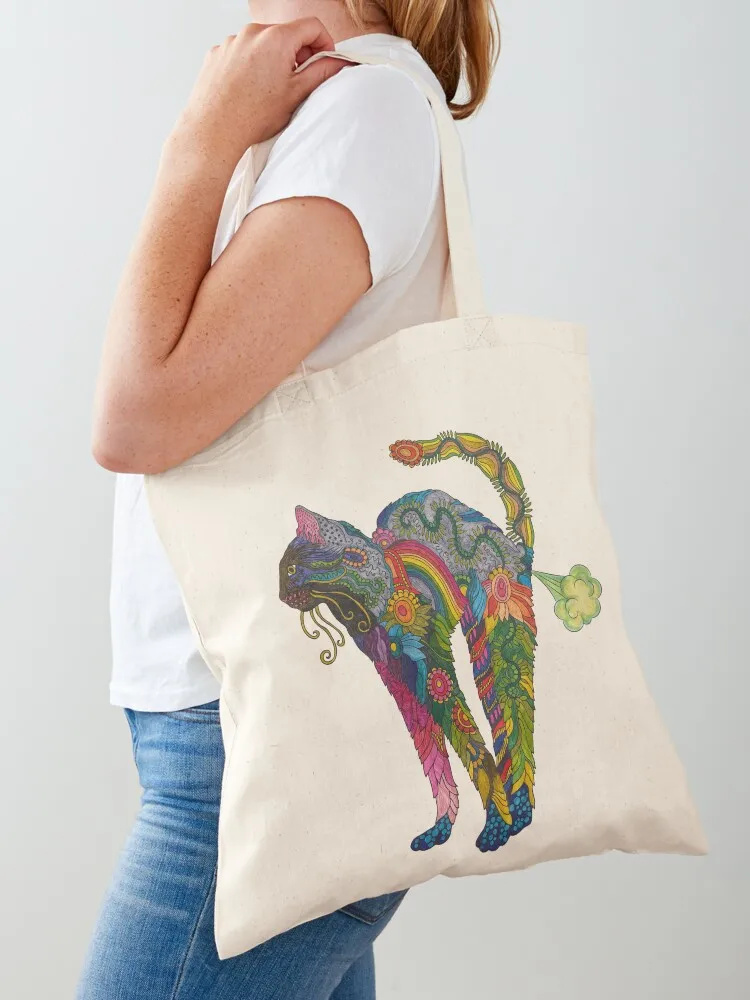 

Farting Rainbow Cat Tote Bag Reusable bags custom tote bag hand bags reusable shopping bags