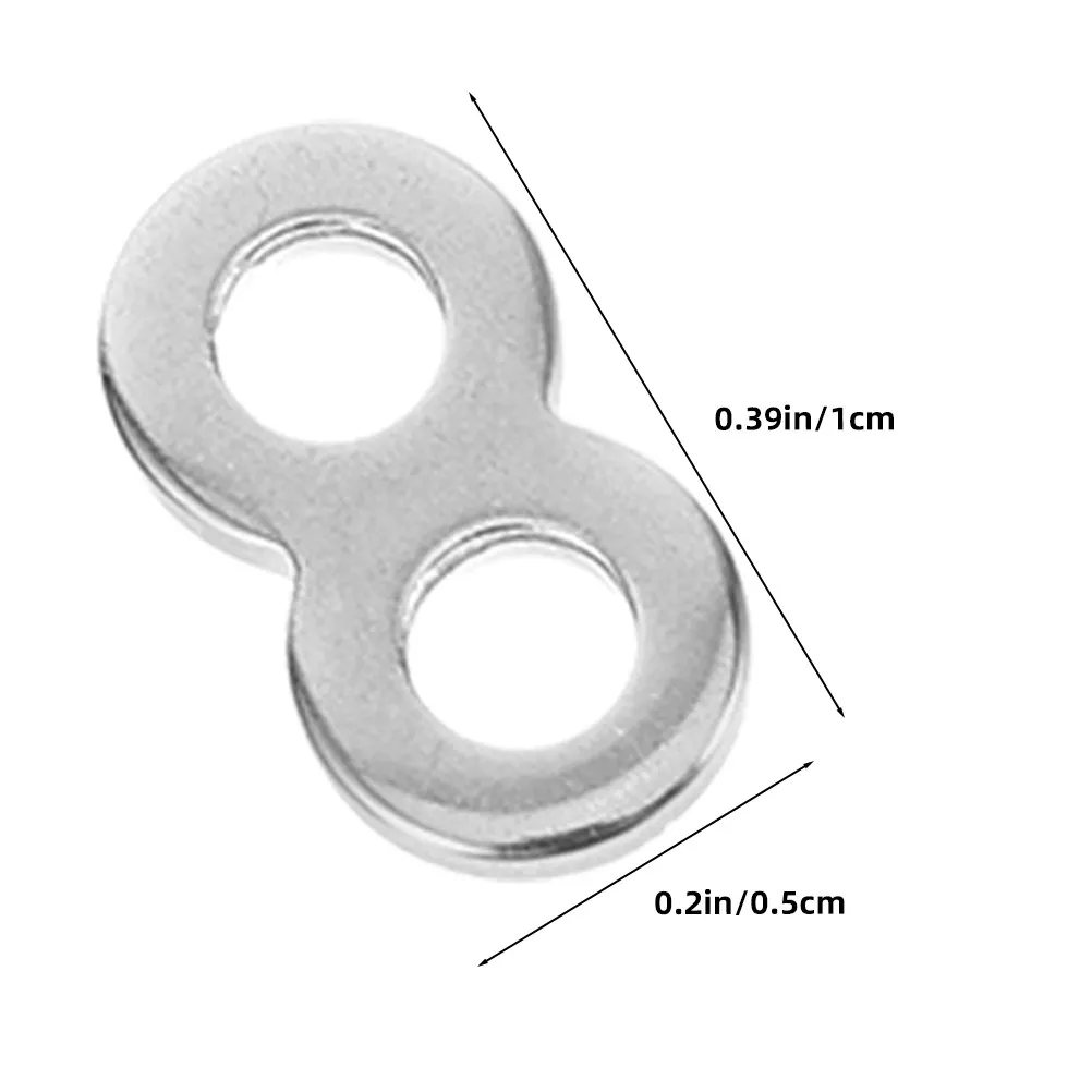 50Pcs Heavy Duty Stainless Steel 8 Figure Fastener Clips Metal Connectors for Secure Tabletop Wood Desk Fastening