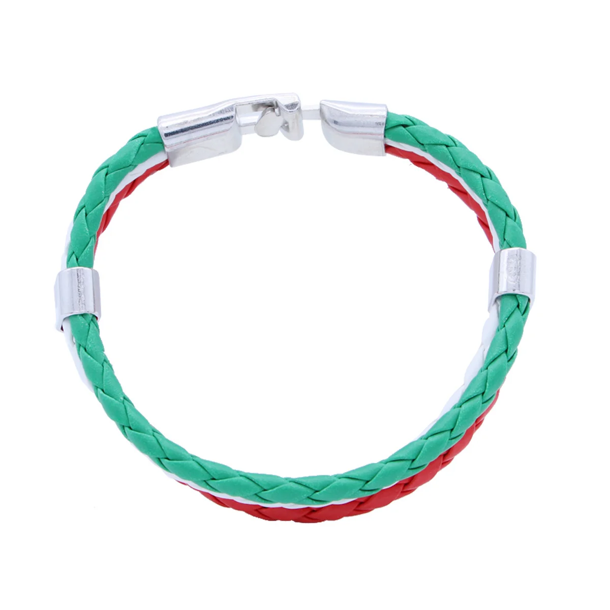 

National Flag Country Wristband Alloy Braided Rope Bangle For Men Women Italy Football Match Support Fashion Accessory