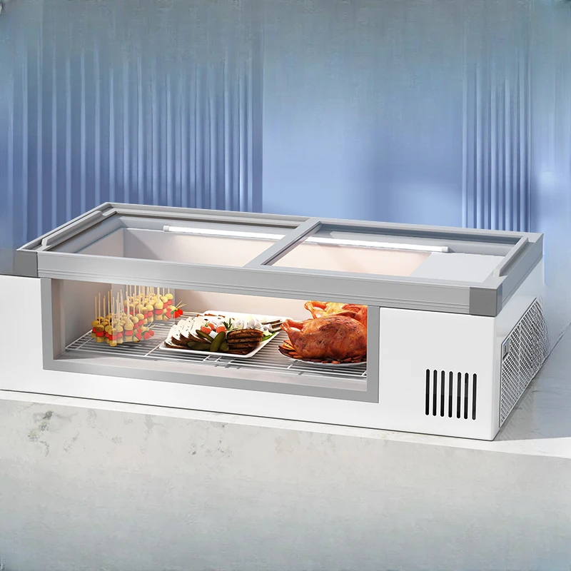 Stall freezer display cabinet tricycle desktop string fruit fishing barbecue special small refrigerator