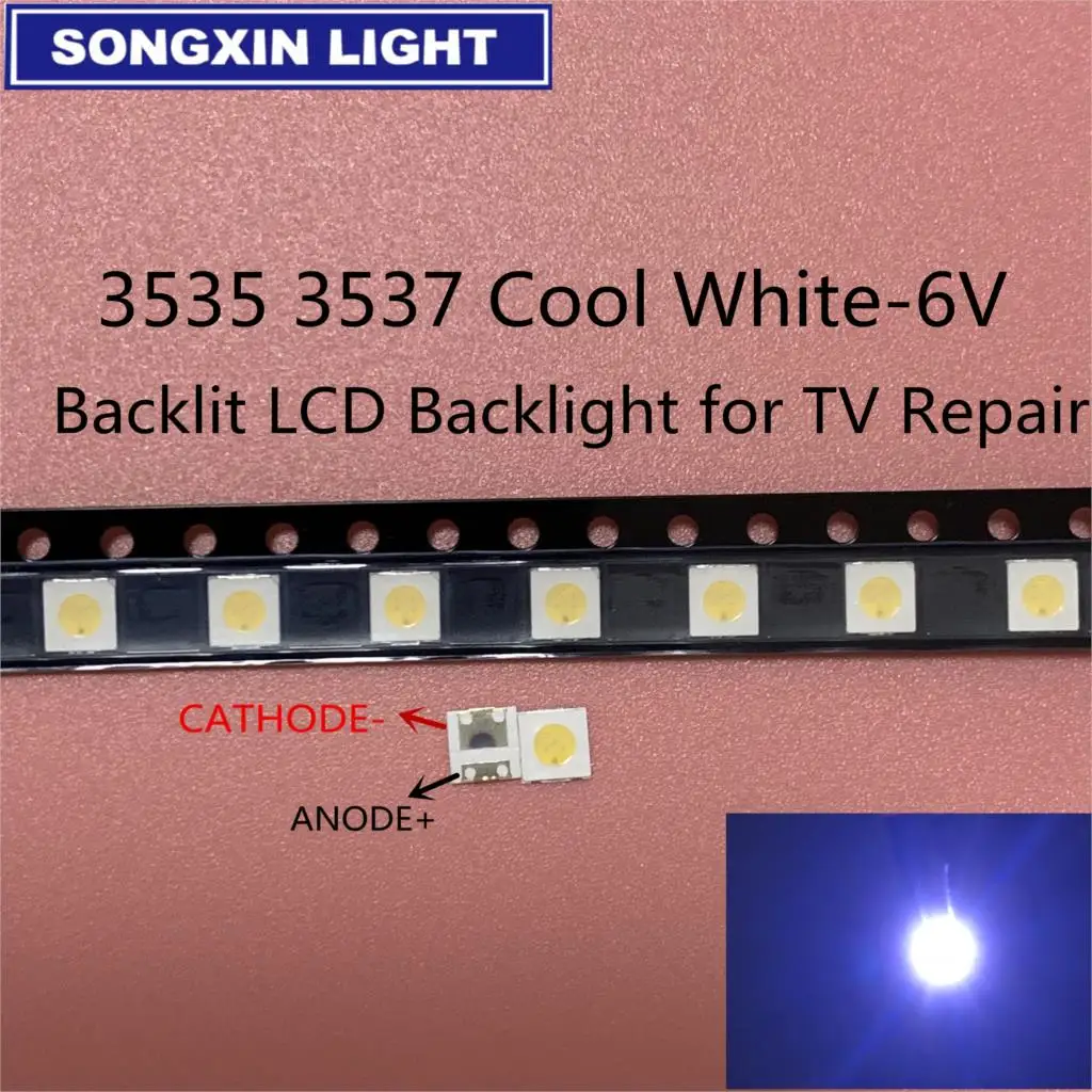 50-100pcs Original For LG LED LED 2W 6V / 1W 3V 3535 Cool cold white LCD Backlight for TV