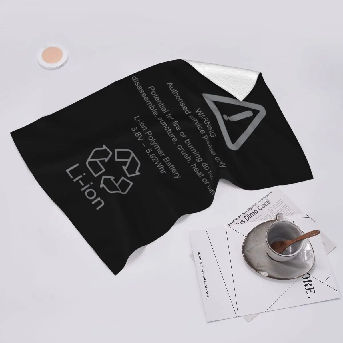 Custom Bulging Lithium Ion Battery Warning Soft Face Towel Quick Dry Pool Bath Cotton Towels Absorbent Quick
