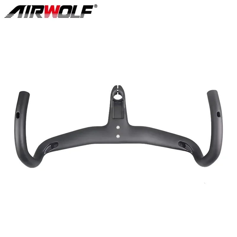 Matte UD Carbon Fiber Road Bike Handlebar Integrated One Piece Stem Bar Glossy Finish Lightweight Cycling Component for