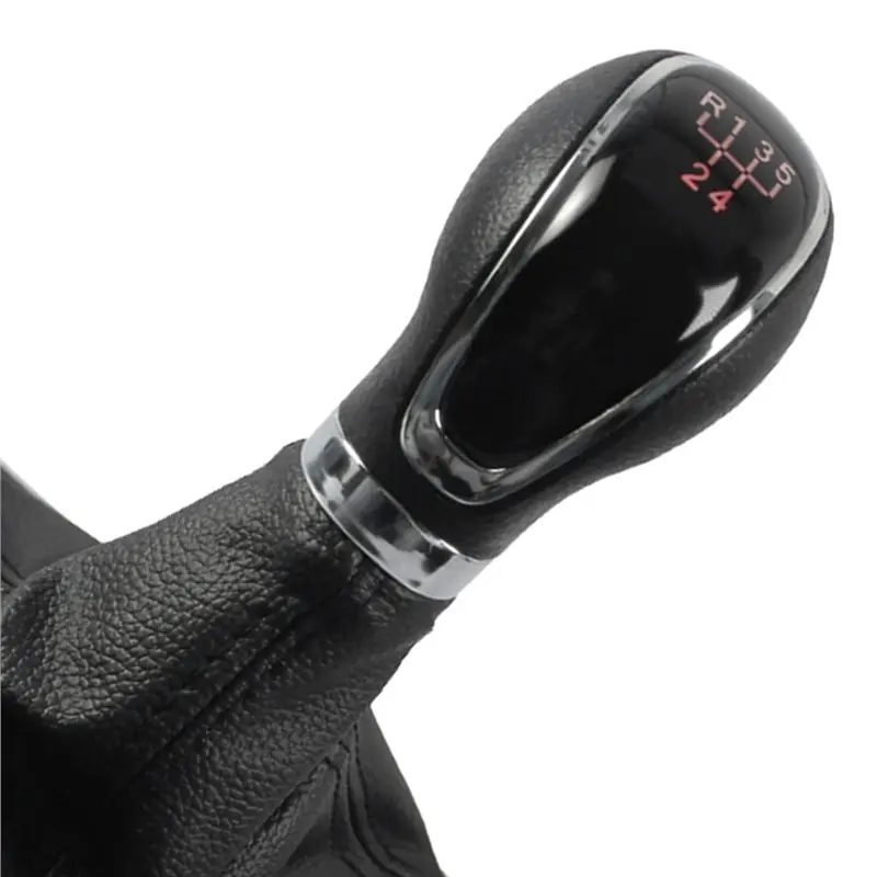 A58X-Manual 55565904 Gear Shift Knob Lever& Boot Gaitor Set In Black Leather For Buick Excelle GT/XT OPEL ASTRA 09- 14