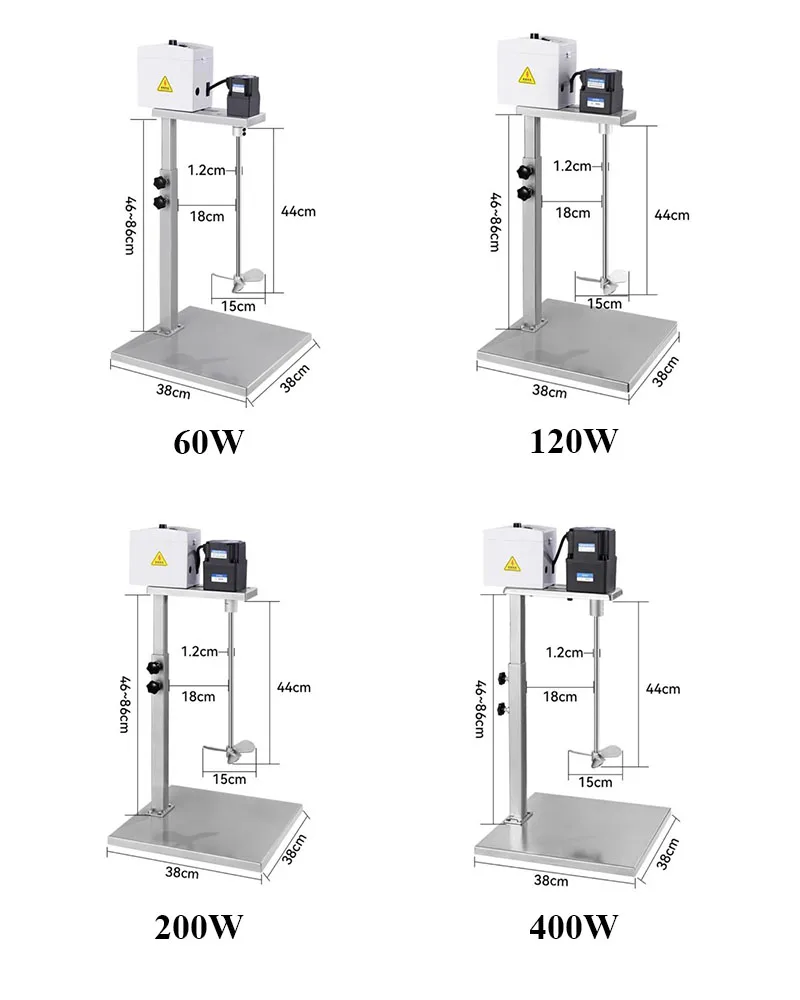 220V Electric Motor Agitator Mixer Beverage Blender Laboratory Drum Mixer Stainless Steel Liquid Mixing Tool Commercial Use