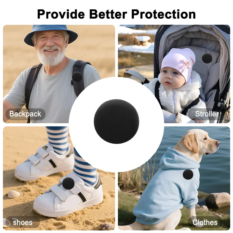 For Airtag Case With Safety Pin Tracker Cover For Children Elderly- Storage In Clothes Shoes Backpack