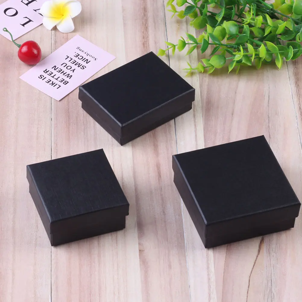 6Pcs Jewelry Gift Boxes Portable Small Jewelry Storage Box Sponge Liner Necklace Ring Earring Organizer Packaging Case