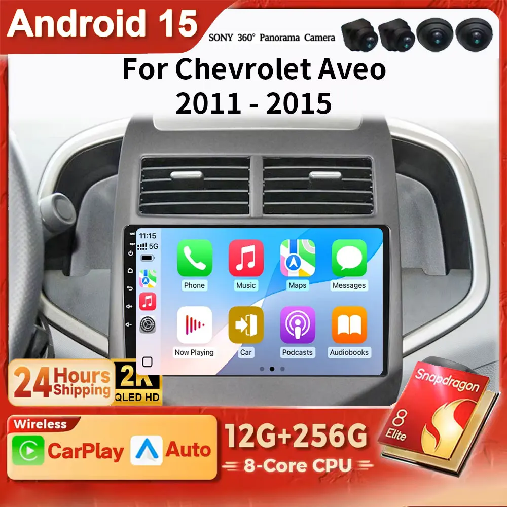 

Мультимедийный радиоприемник с сенсорным экраном Android 15, для Chevrolet Aveo 2 Sonic T300 2011 2012 2013 2014 2015, беспроводной Carplay 4G