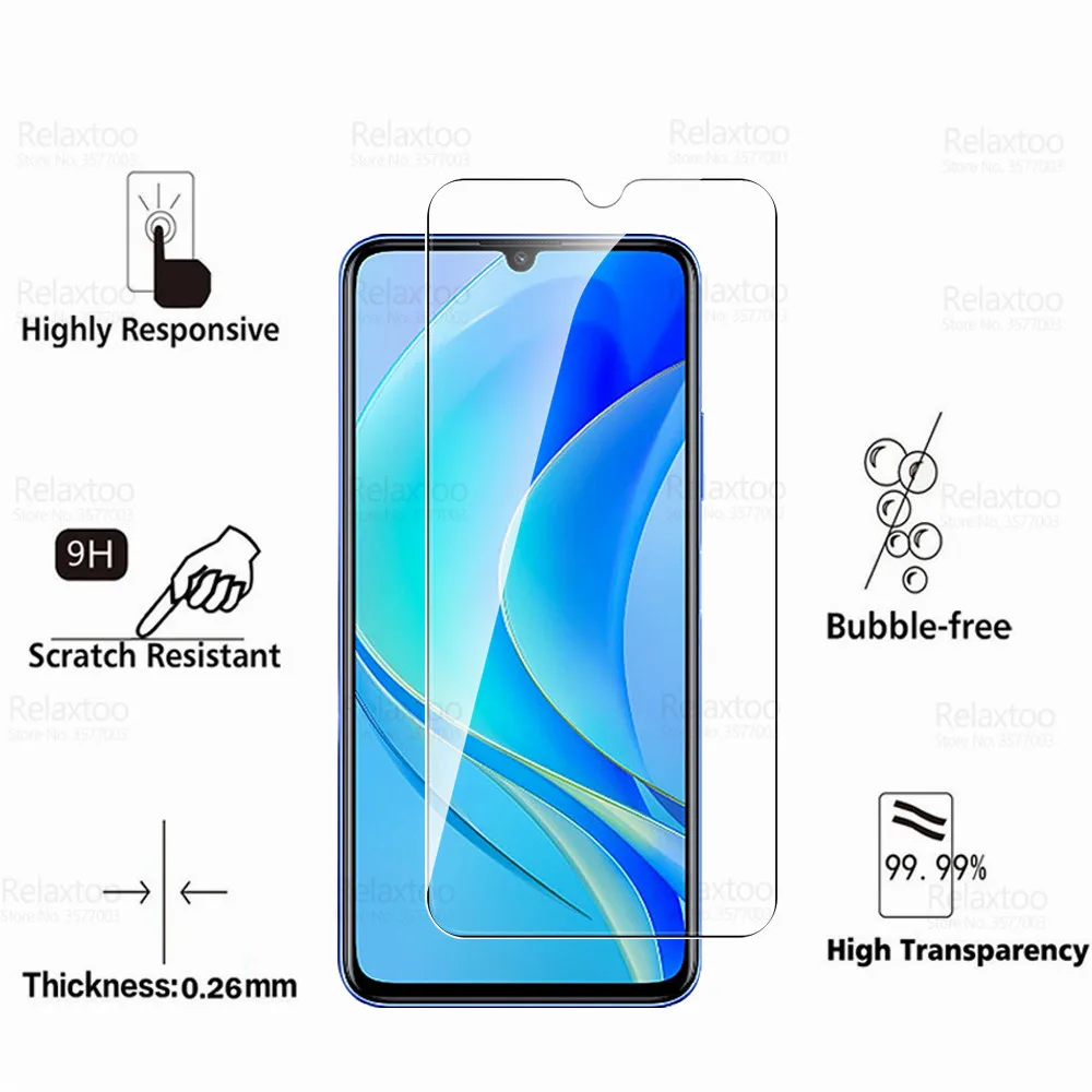 Dla Huawei Nova Y70 Plus Szkło 2 sztuki Ochronne szkło hartowane Huawey NovaY70 Y70Plus Y70+ Y 70 Folia ochronna na ekran