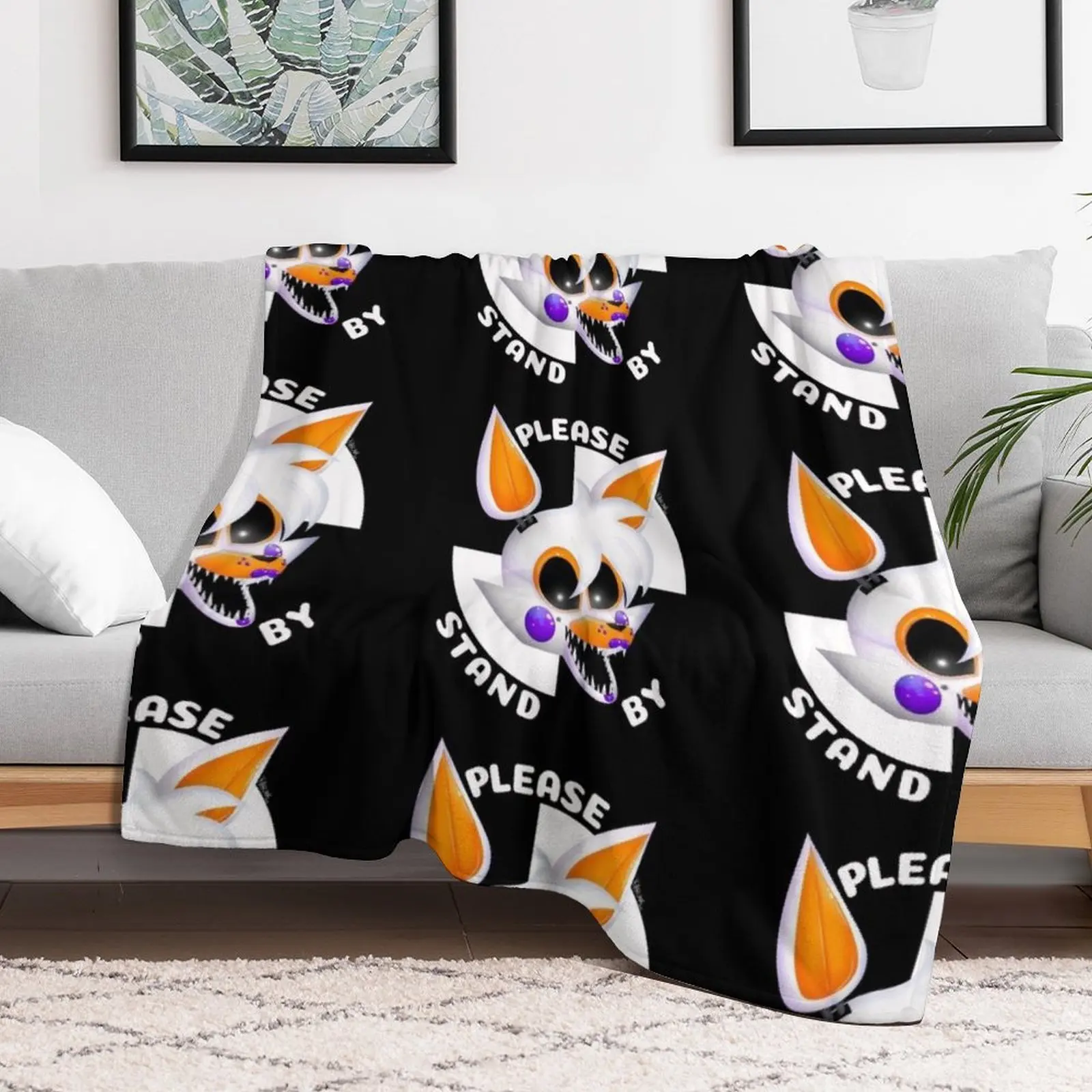 Lolbit please stand by Throw Blanket Plaid on the sofa Luxury Throw Polar Blankets