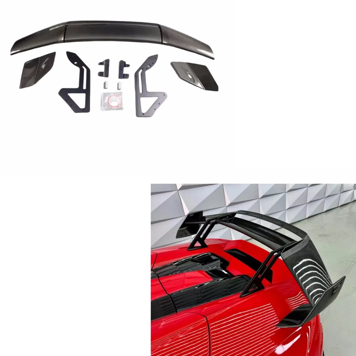 

Подходит для Lamborghini LP610 580, модифицированный задний спойлер из углеродного волокна в стиле STO