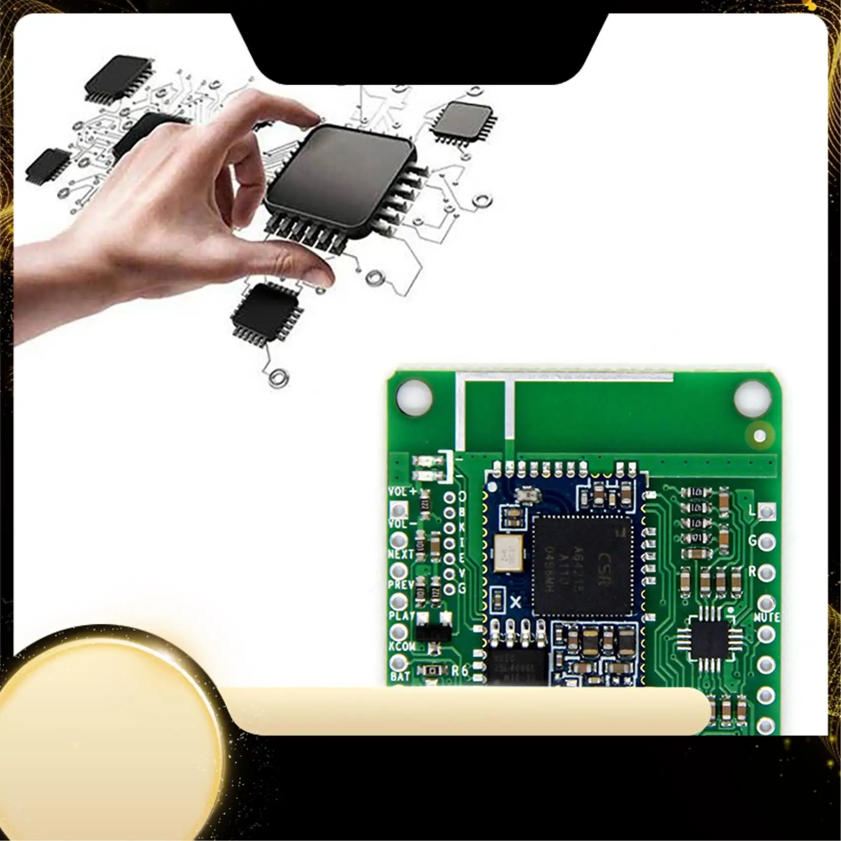 

CSRA64215 Плата Bluetooth-приемника APTXLL Музыкальный Hi-Fi-приемник без потерь TWS Audio для автомобильного Bluetooth-приемника (БЕЗ постоянного тока)