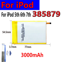 3000mAh SSD HD Upgrade battery For iPod 5th gen video 30gb iPod 6th gen classic 80gb 120gb 7th gen 160gb Batteries