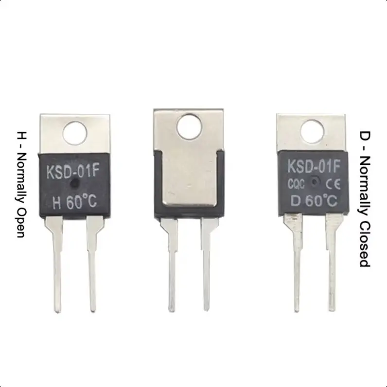 【5-1PCS】KSD01F Temperature Sensor Thermostat Switch 40℃45℃50℃55℃60℃70℃80℃90℃95℃100℃105℃110℃ - 135℃ JUC31F Thermal Switch