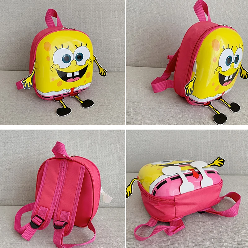 SpongeBob Cartoon Backpack for Baby Boys Girls Cute Children Backpacks Schoolbag Kindergarten Waterproof Book Bags Casual Bags