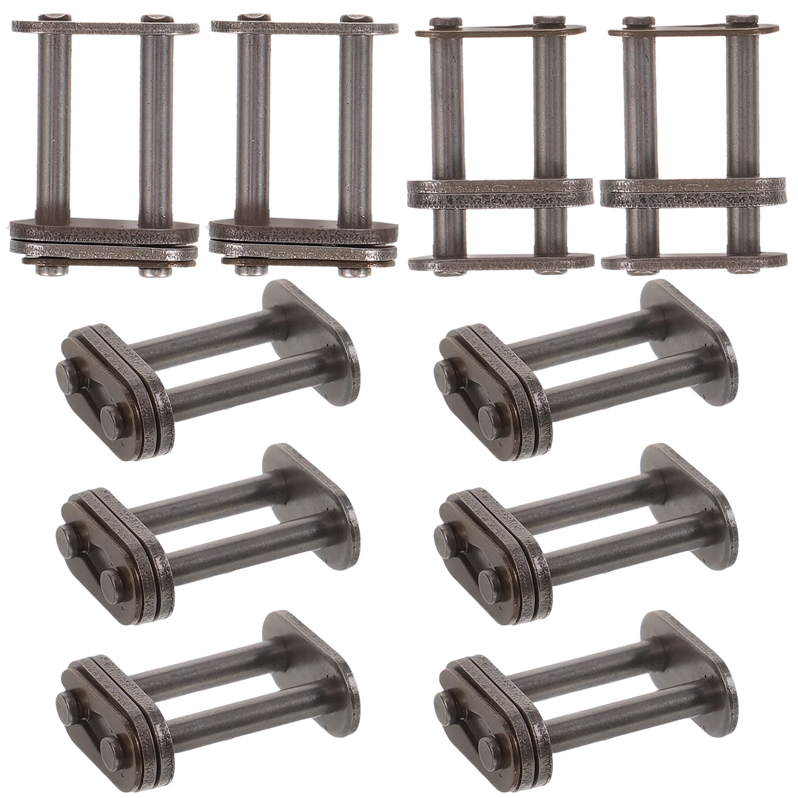 

10Pcs Chain Connecting Link for Bike Double Rows Heavy Duty Steel Joint Buckle Roller Transmission Chain Connector Reliable