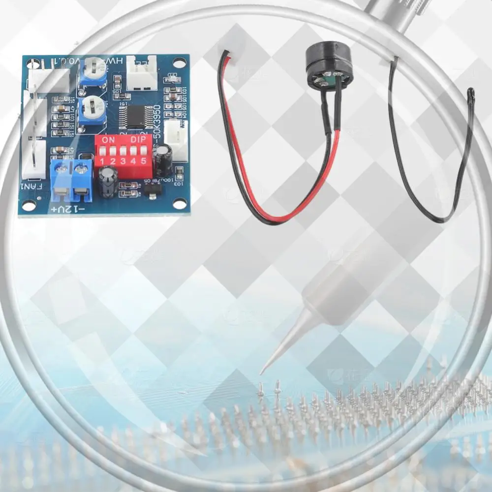 

4-Wire High-Temp Alarm Fan Speed Controller Module DC 12V Fans Voltage Regulator Buzzer Module PWM PC CPU
