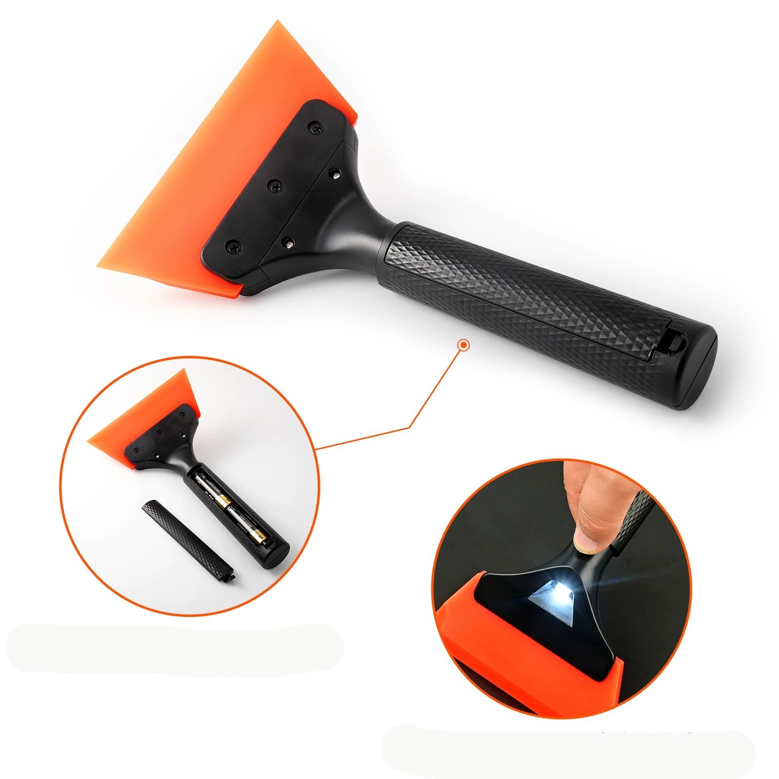 EHDIS 5 Inch Rubber Water Cleaning Squeegee Vehicle Detailing Windshield Glass Water Wiper Scratch Free TPU Water Scraping Tool