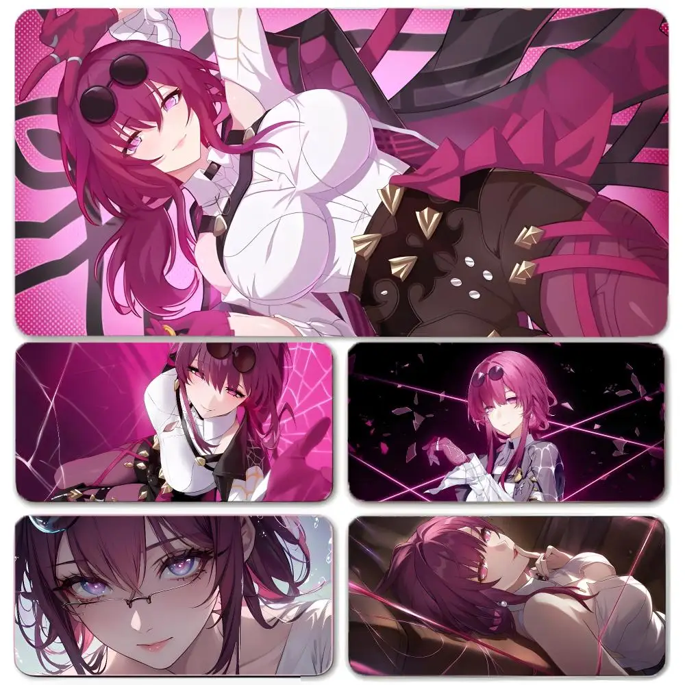 Elegant Nihility H-Honkai Star Rail Kafka Mouse Pad Large Gaming Mousepad with Thick Stitched Edge Non-Slip Desk Mat